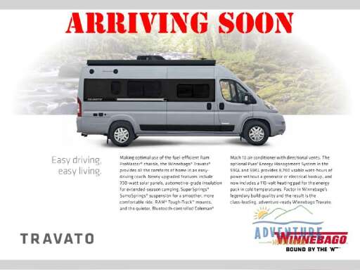 Travato 259gl For Sale Winnebago Class B Motorhomes Rv Trader